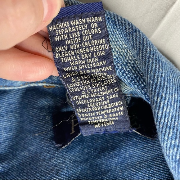 The Childrens Place Denim Youth Girl's Blue Cotton Blend Jeans Jacket Sz L 10-12 - Picture 6 of 10